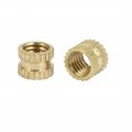 Uxcell A16041800ux0636 M5 X 5mm 0 8mm Pitch Brass Knurled Threaded Round Insert Embedded Nuts 200pcs