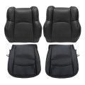 Driver And Passenger Side Bottom Top Lean Back Replacement Perforated Leather Seat Covers Black For Dodge Ram 2500 3500 4500 