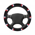 Skull Dominican Republic Flag Unisex Steering Wheel Covers 15 Inch Universal Car Protective Accessories
