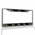 Fastasticdeals Metal Insert License Plate Frame Pembroke Welsh Corgi Dog B Weatherproof Car Accessories Chrome 2 Holes Solid 