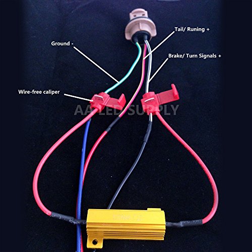 50w 6ohm Load Resistors For Led Turn Signal Hyper Flash And Error Code Fix 4 Piece Set With T Taps Universal Fit Cars
