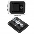 Tissting Rv Entry Door Lock Stainless Steel Travel Trailer Latch Black Camper With 2 Keys For Horse Cargo Hauler 109x140mm 4