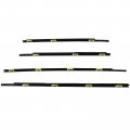 Secosautoparts 4pcs Black Window Weatherstrip Sweep Molded Trim Outer Compatible With Honda Crv 2002 2003 2004 2005 2006