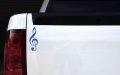 Stickertalk Treble Clef Vinyl Sticker 2 Inches By 6