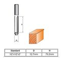 Uxcell 1 2-inch Cutting Dia 3-inch Flute Length 2-flute End Bearing Flush Trim Bit