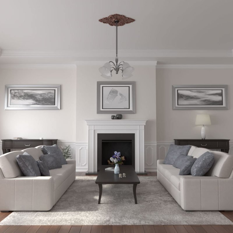 Ekena Millwork Cm37x26pecps Hand-painted Copper Penny 37 W X 26 H 1 3 8 P Piedmont Ceiling Medallion