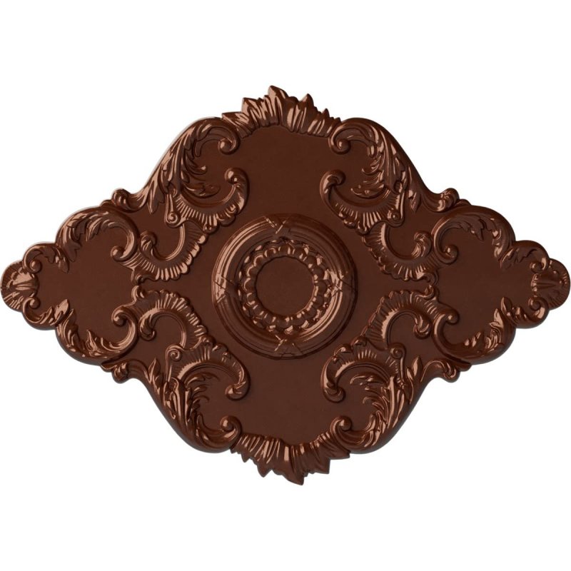 Ekena Millwork Cm37x26pecps Hand-painted Copper Penny 37 W X 26 H 1 3 8 P Piedmont Ceiling Medallion