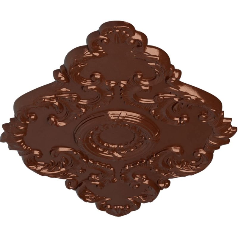 Ekena Millwork Cm37x26pecps Hand-painted Copper Penny 37 W X 26 H 1 3 8 P Piedmont Ceiling Medallion