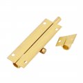 Uxcell 3-inch Long Brass Door Latch Sliding Lock Barrel Bolt Gold Tone