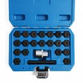 Anti Theft Wheel Locking Bolt Nut Key Removal Set For Bmw 22 Piece Kit With 1 2 In Drive And 21mm Socket High Carbon Steel 