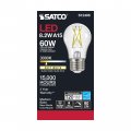 Satco 6 Pack Vintage Dimmable Led Filament Bulbs S12406 High Lumens 8 2 Watt A15 Soft White Light 3000k 120 Volt