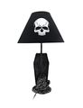 The Gloaming Skeleton In A Coffin Table Lamp And Fabric Skull Shade