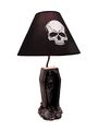 The Gloaming Skeleton In A Coffin Table Lamp And Fabric Skull Shade