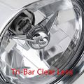 Chrome Heavy Duty Billet Chopper Bucket Style Visor Headlight W Tri-bar Lamp Motorcycle 5 75 X 9