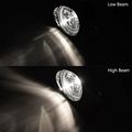 Chrome Heavy Duty Billet Chopper Bucket Style Visor Headlight W Tri-bar Lamp Motorcycle 5 75 X 9