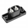 Uxcell C8 Panel Mount Plug Adapter Ac 250v 6a 2 Pins Iec Inlet Module Power Connector Socket Straight With Heat Shrink