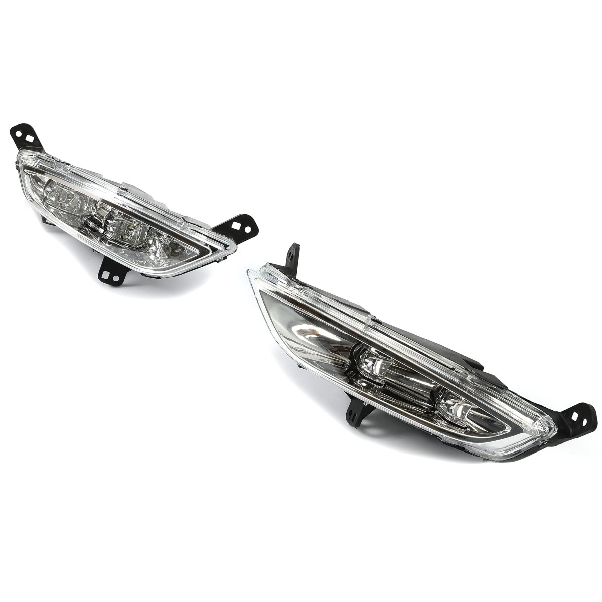 Led Fog Light Pair For 2015 2016 2017 Chrysler 200 Bumper Lamps Replacement Ch2593149 Ch2592149 Clear Lens Chrome Housing