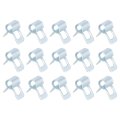 15pcs Spring Band Type Action Fuel Silicone Vacuum Hose Pipe Clamp 4mm Low-pressure Air Clip For Automotive Oil Water Blue 