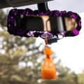 Tallew Butterfly Seat Covers Full Set For Women Universal Car Accessories Rubber Steering Wheel Cover License Plate Frame 
