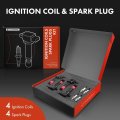 A-premium Set Of 4 Ignition Coil Pack And Iridium Spark Plugs Compatible With Honda Fit 2007-2008 1 5l