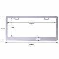 Cartman 2 Holes License Plate Frame Stainless Steel Car Licence With Screws Washers Caps For Us Standard Pack Of
