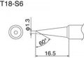 Hakko T18-s6 Bevel Tip 1 3 60 Deg X 16 5mm For Fx888d