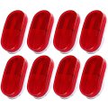 6 Led Rectangular Trailer Side Marker Clearance Lights Red Lens Light Waterproof Universal Surface Mount For Trucks Rvs And