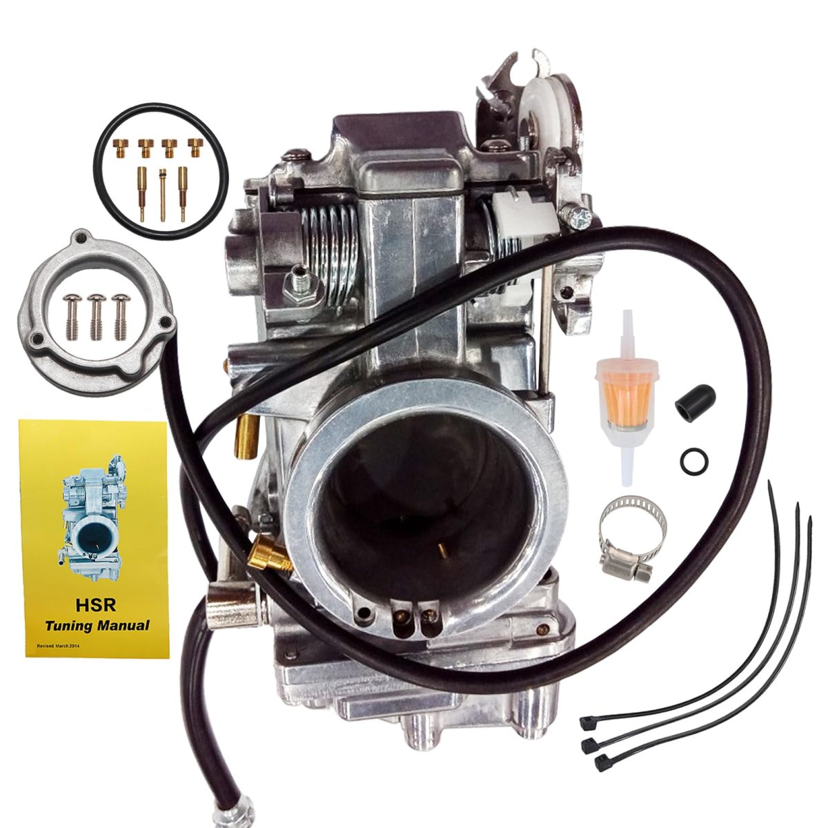 Svkzgfz Carburetor For Mikuni Hsr 45mm Hsr45 Tm45 Hd Evo Evolution Twin Cam Sportster Softail Dyna Super Wide Glide Road King