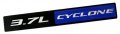 Yates Performance V6 3 7l Cyclone Black Blue Aluminum Emblem