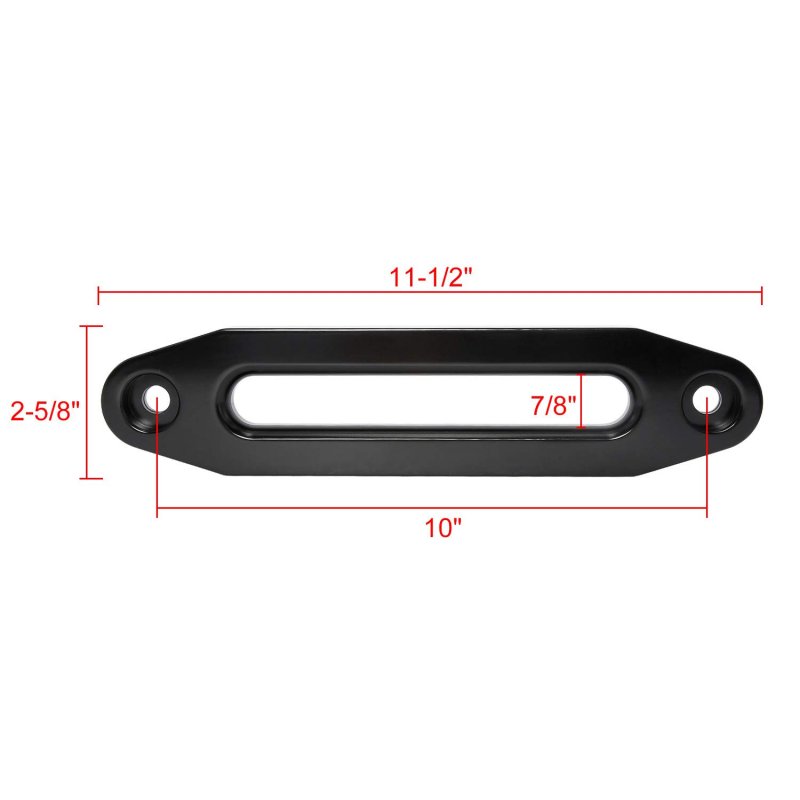 10 In Billet Aluminum Hawse Fairlead For Synthetic Winch Ropes 8000 To 15000 Lbs Capacity Anodized Black Atv Utv Rope Cable