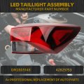 Dasbecan Led Tail Light Assembly For 2021-2023 Chevy Chevrolet Trailblazer Activ Rs Taillight Rear Lamp Right Passenger Side
