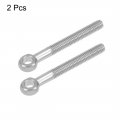 Uxcell M10 X 80mm Machinery Shoulder Swing Lifting Eye Bolt 304 Stainless Steel Metric Thread 2pcs