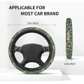 Yyhhaofa Neoprene Steering Wheel Cover Elastic Easy To Install Fits Most Vehicles Durable Insect Atlas Printing