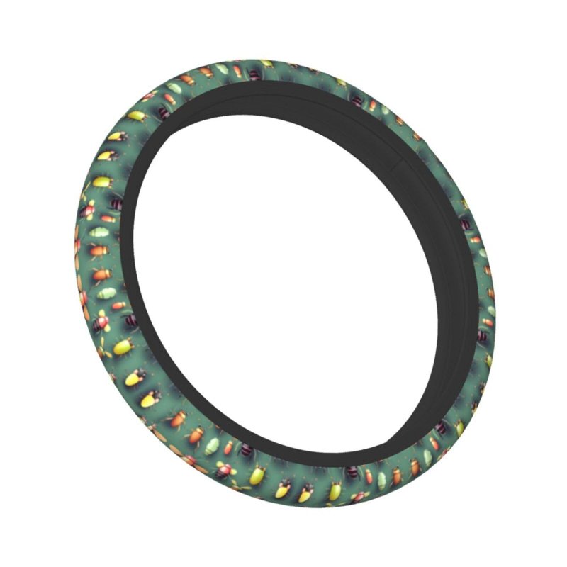 Yyhhaofa Neoprene Steering Wheel Cover Elastic Easy To Install Fits Most Vehicles Durable Insect Atlas Printing