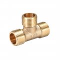 Uxcell Brass Tee Pipe Fitting G1 2 Male Thread T Shaped Connector Coupler