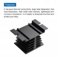 Uxcell Aluminum Heat Sink 10a-40a Black Ssr Dissipation Relay For Single Phase Solid State 3 Pcs