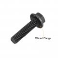 Uxcell M10x40mm Hex Serrated Flange Bolts 10 9 Grade Carbon Steel Screws 5pcs