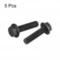 Uxcell M10x40mm Hex Serrated Flange Bolts 10 9 Grade Carbon Steel Screws 5pcs