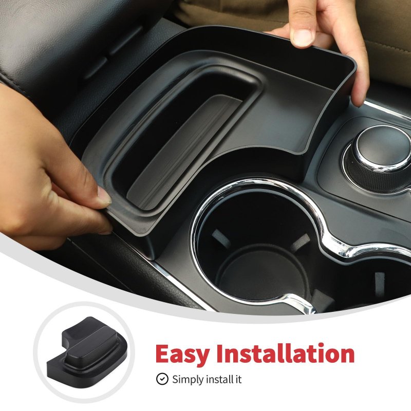 Center Console Organizer For Dodge Durango 2014 2015 2016 2017 2018 2019 2020 Black Abs Storage Tray Interior Accessory Model