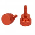 Uxcella Computer Pc Case M3 5x12mm Fully Threaded Knurled Thumb Screws Orange 10pcs