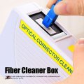 Wooxgehm Fiber Optic Connector Cleaner For Sc Fc Lc St Box White Color Optical End Portable 4 Ends