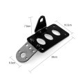 License Plate Holder Aluminum Alloy Motorcycle Brake Tail Light Bracket Side Mount Metal Black