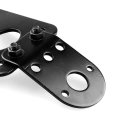 License Plate Holder Aluminum Alloy Motorcycle Brake Tail Light Bracket Side Mount Metal Black