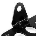 License Plate Holder Aluminum Alloy Motorcycle Brake Tail Light Bracket Side Mount Metal Black