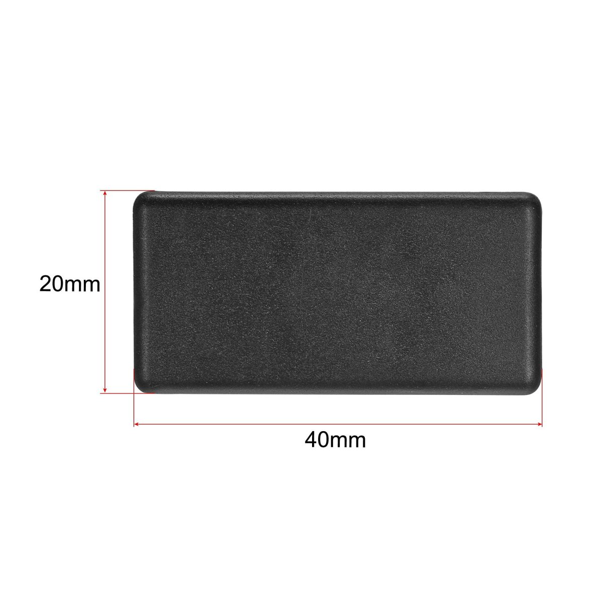 2040 Eu Standard Profile End Cap Plastic Rectangle Aluminum Extrusion Plug For Trolley Fish Tank Rack Storage Black 20x40mm