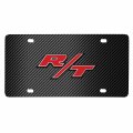 Ipick Image Compatible With Dodge R T Logo 3d On Black Carbon Fiber Patten Stainless Steel License Plate