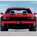 Ipick Image Compatible With Dodge R T Logo 3d On Black Carbon Fiber Patten Stainless Steel License Plate