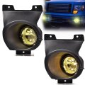 Front Bumper Fog Light Assemblies With Bulbs Yellow Lens For 2011 2014 Ford F150 Set Of 2 Halogen Driving Lamps Chrome Finish 