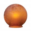 B P Lamp 3 1 4 Fitter Amber Crackle Glass Art Deco Ball Globe Or Shade 