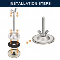 Uxcell Kitchen Sink Hole Covers 3pcs Zinc Alloy Faucet Soap Dispenser Cover For Washbasin Countertop Counter Space Nickel
